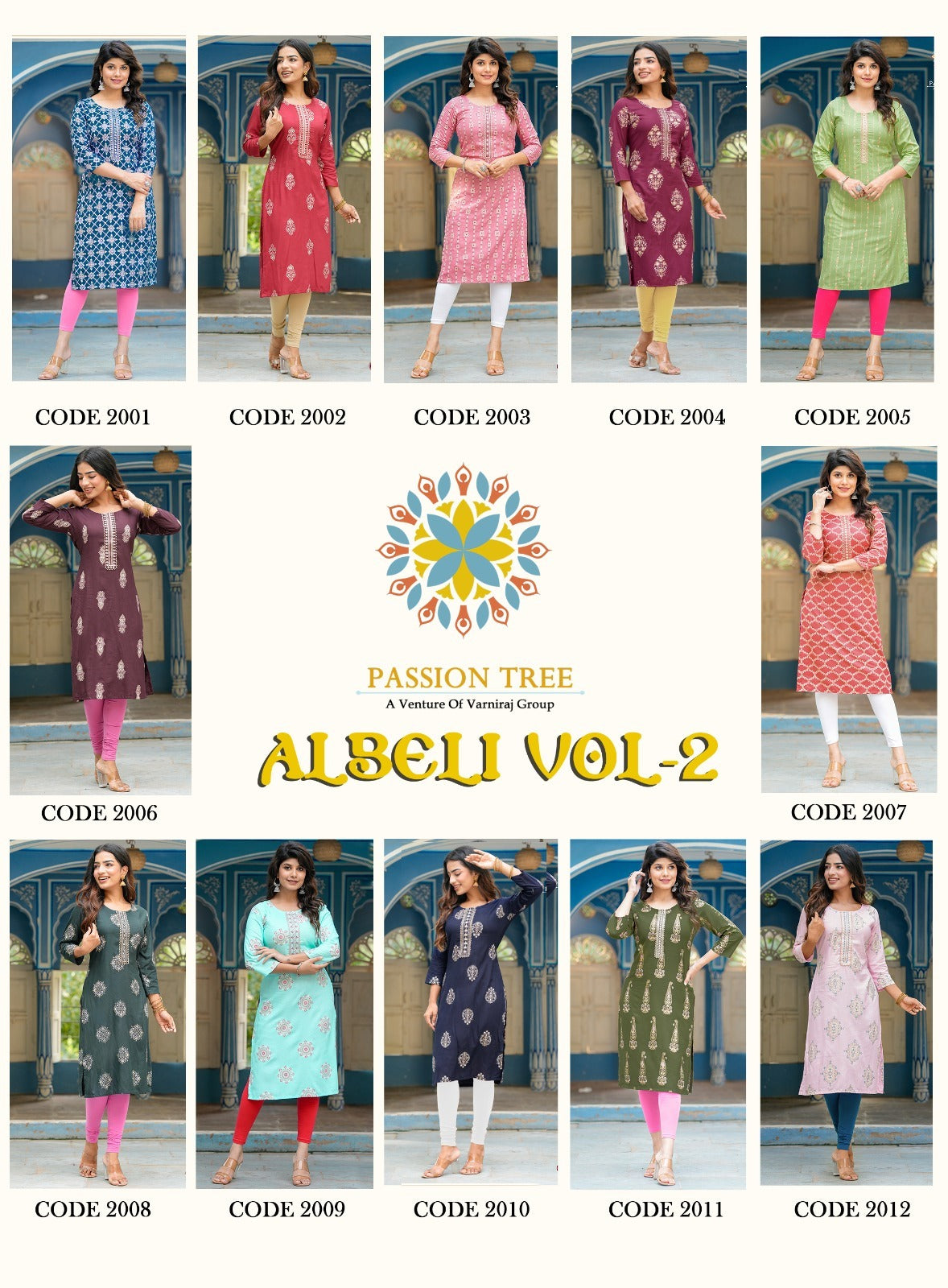 Albeli Vol 2 Passion Tree Rayon Knee Length Kurtis