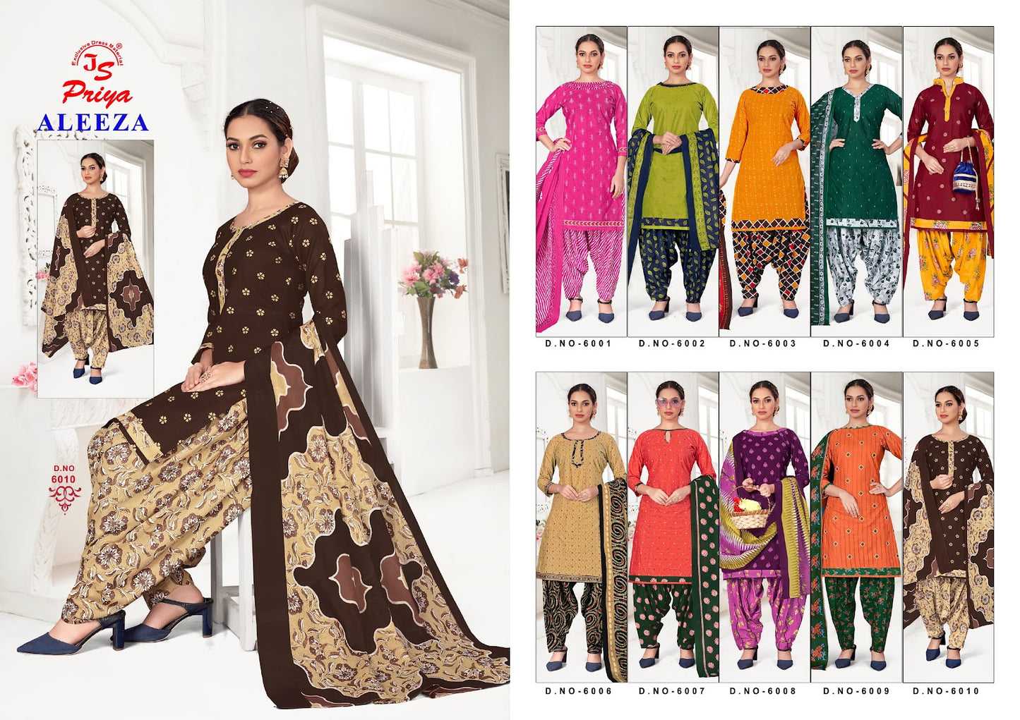 Aleeza Vol 6 Js Priya Cotton Dress Material