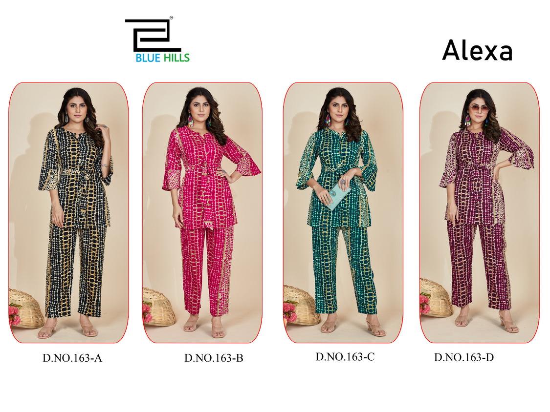 Alexa Blue Hills Rayon Co Ord Set