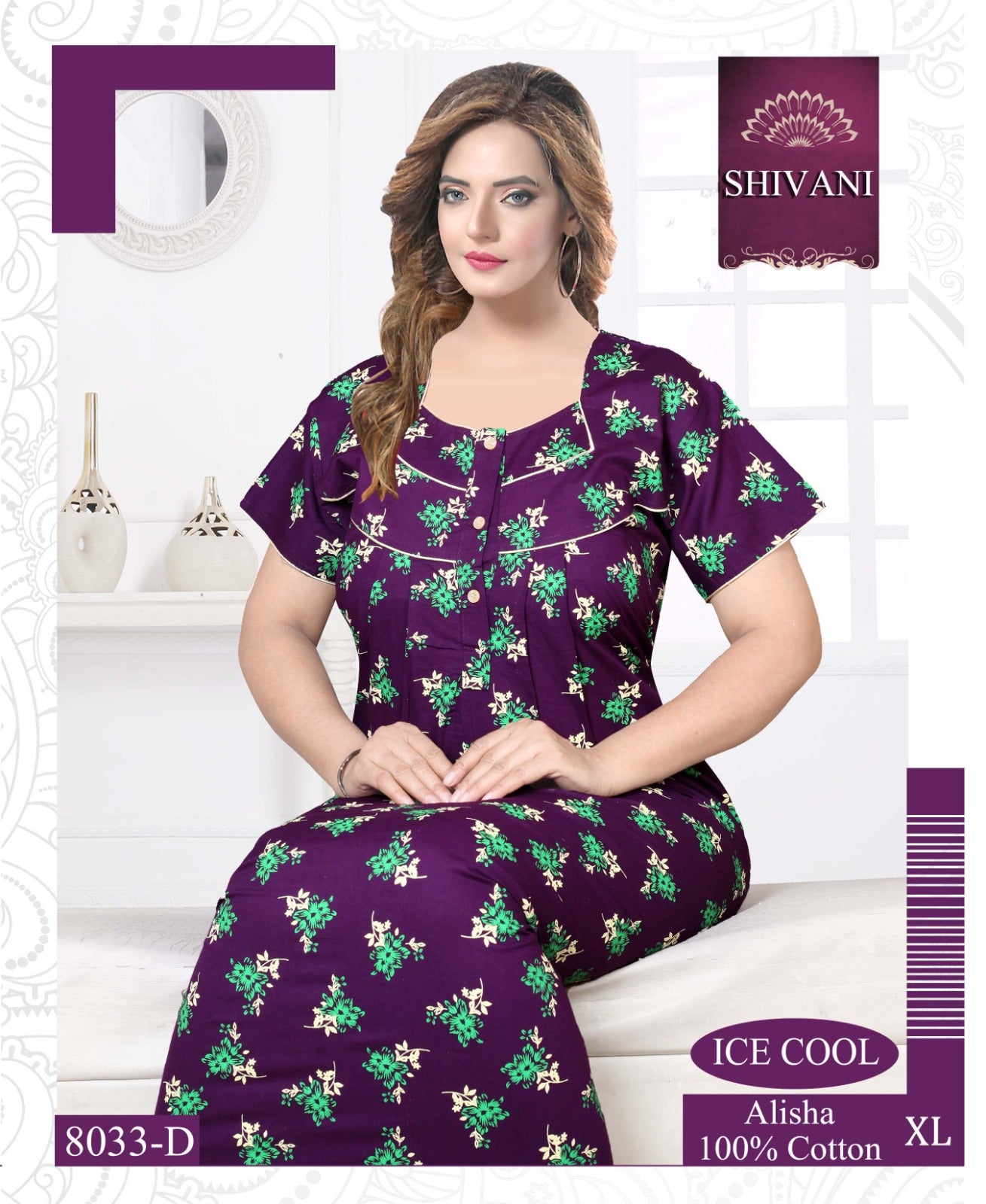 Alisha Shivani Cotton Night Gowns