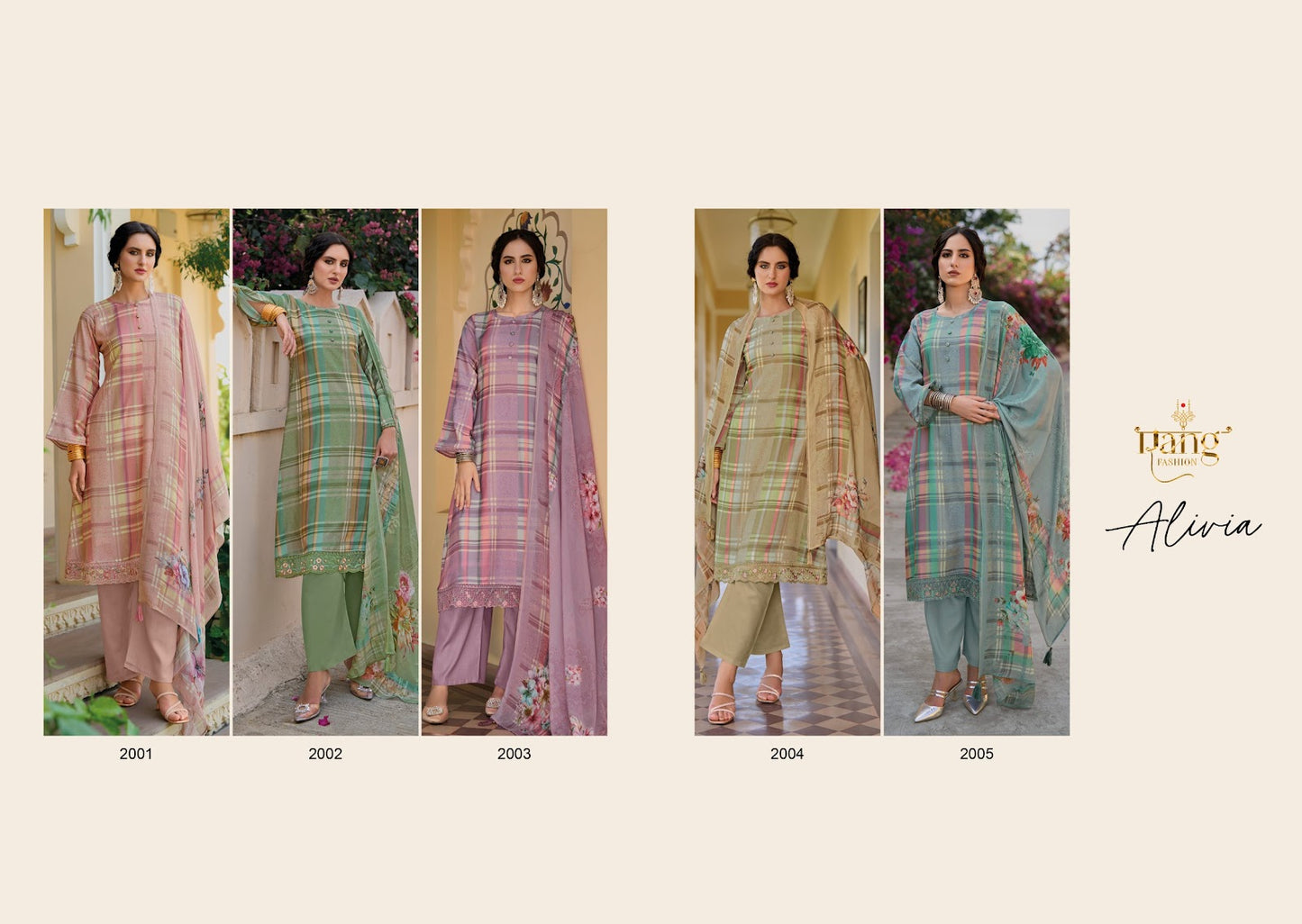 Alivia Rang Fashion Lawn Cotton Pant Style Suits