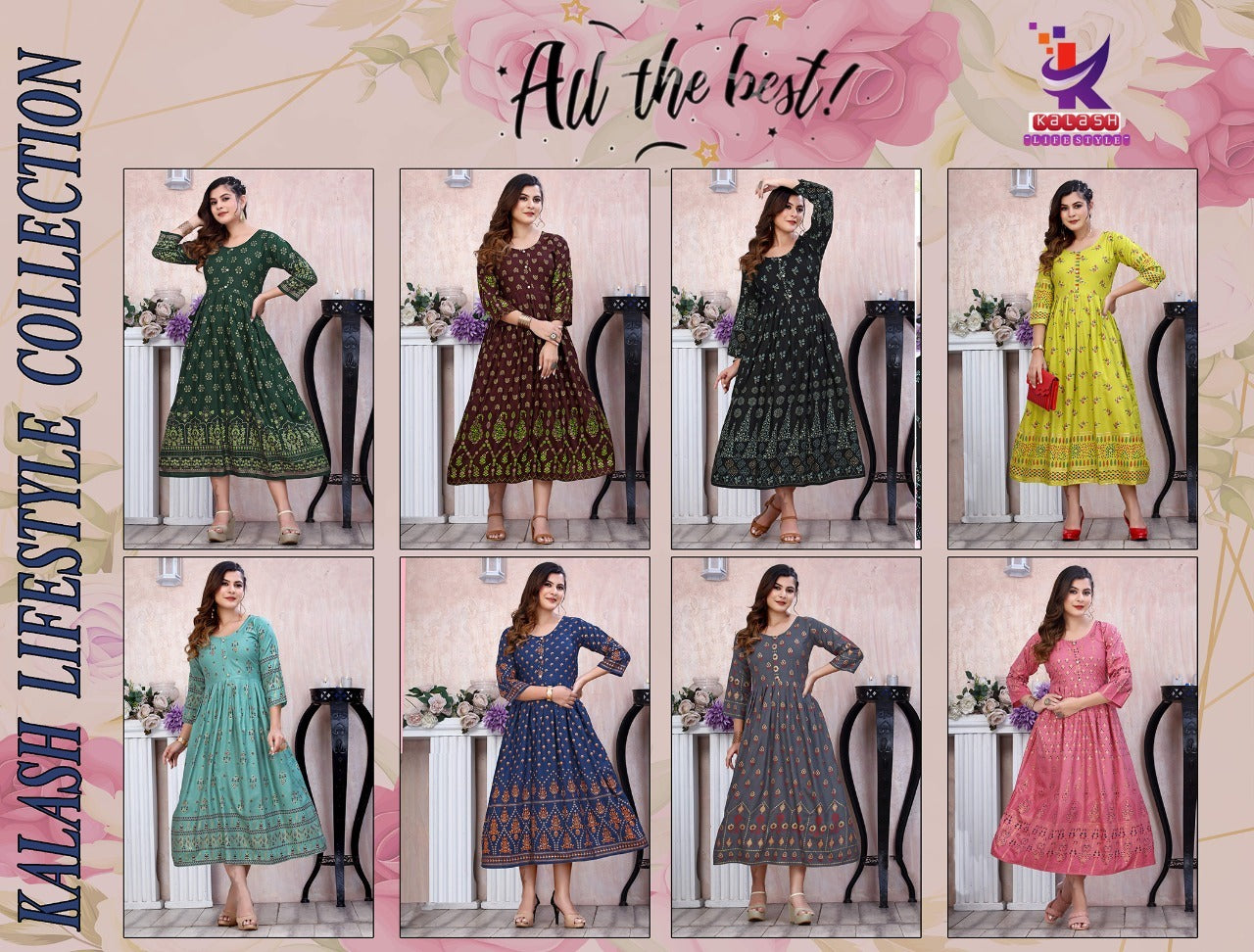All The Best Mlm Kalash Lifestyle Rayon Anarkali Kurtis