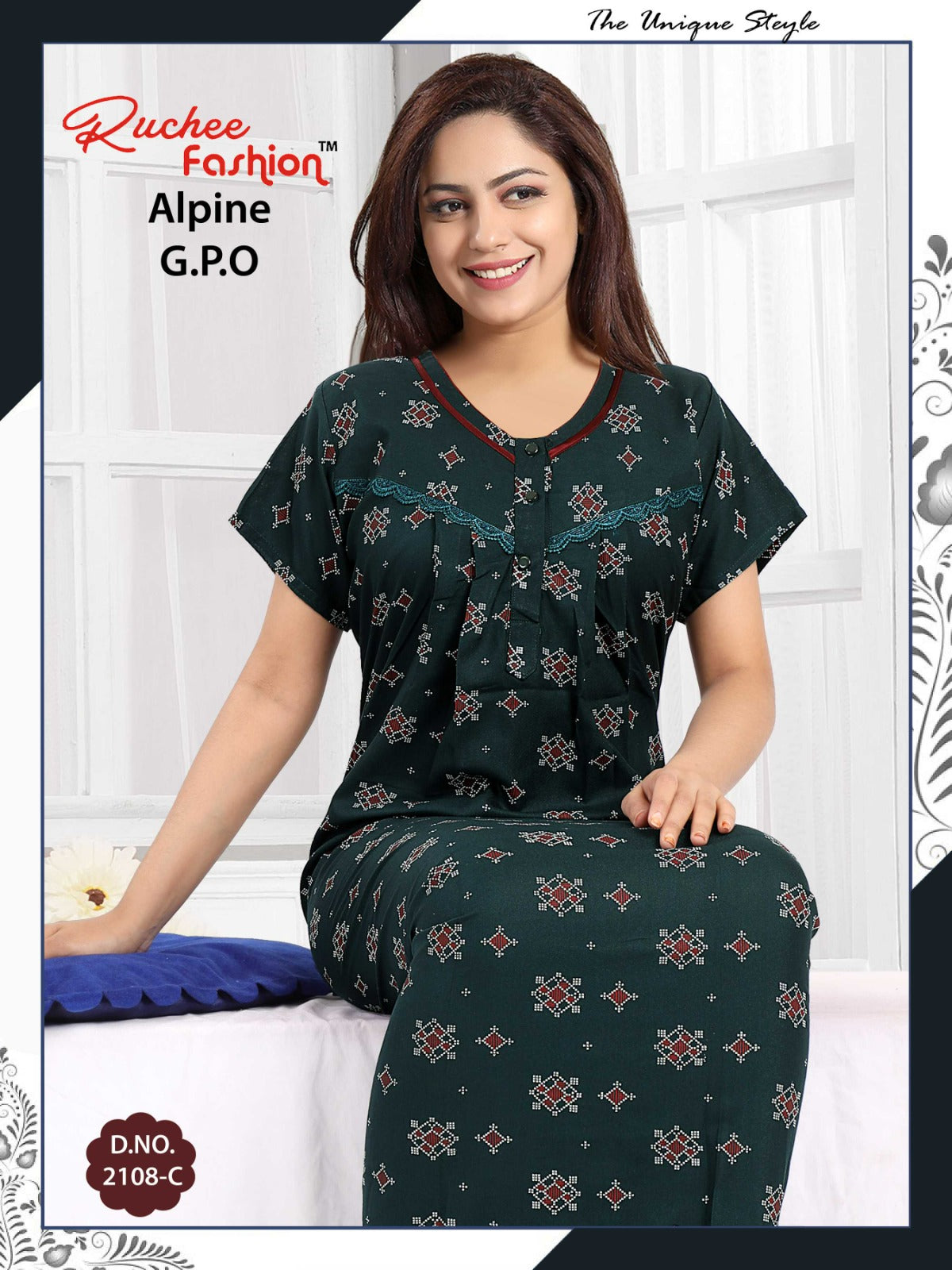 Alpine-2001 Ruchee Fashion Night Gowns