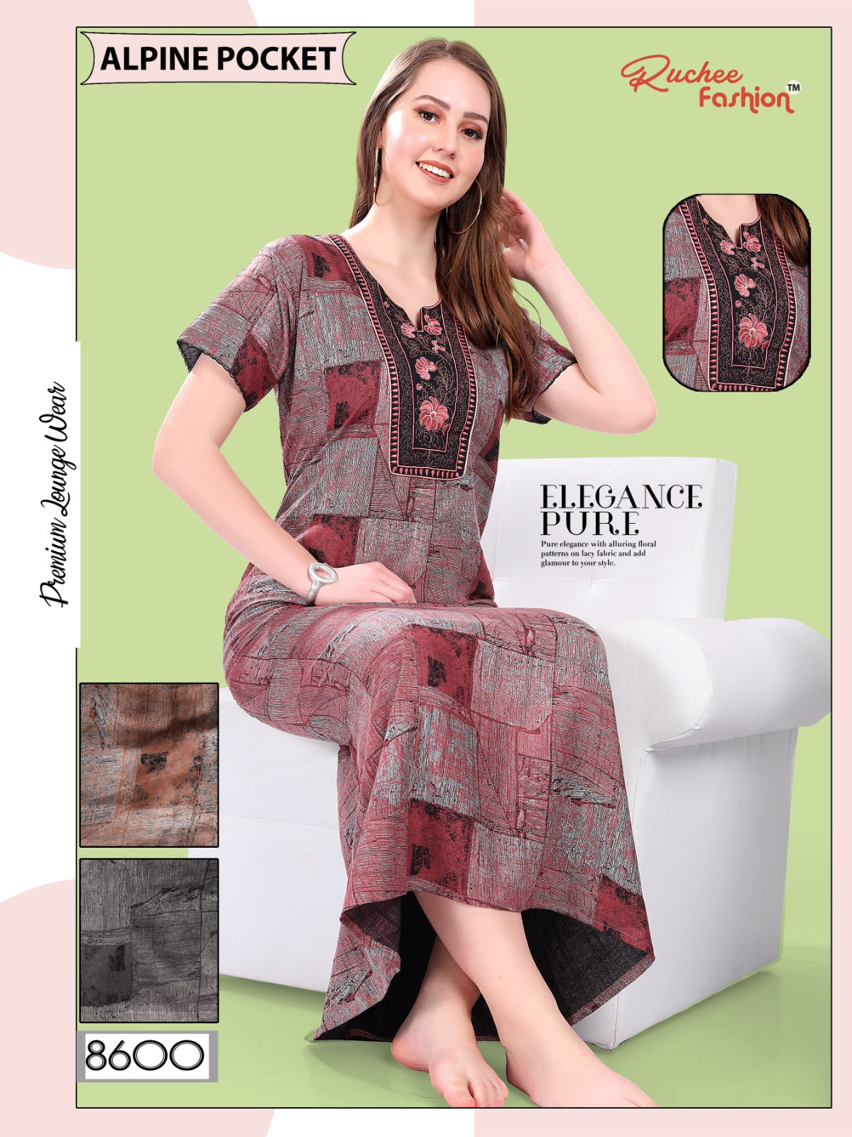 Alpine-2612 Ruchee Fashion Night Gowns