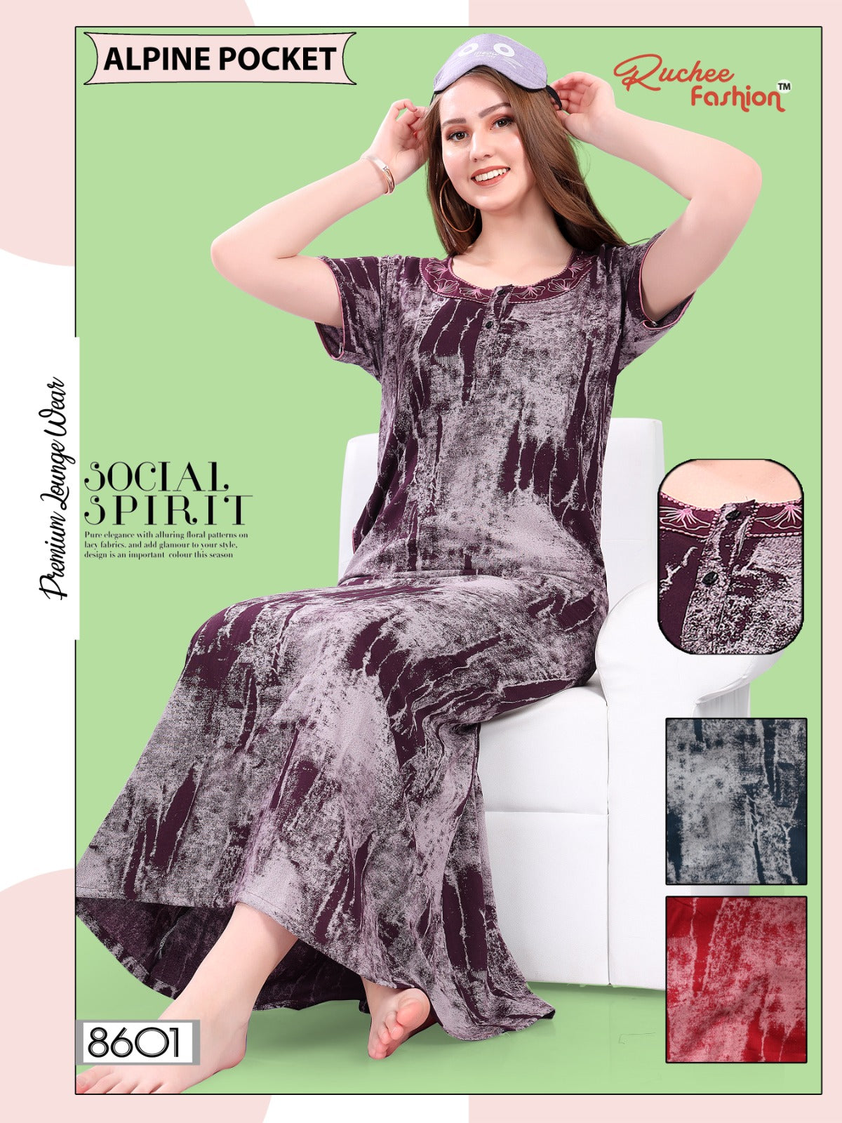 Alpine-2712 Ruchee Fashion Night Gowns