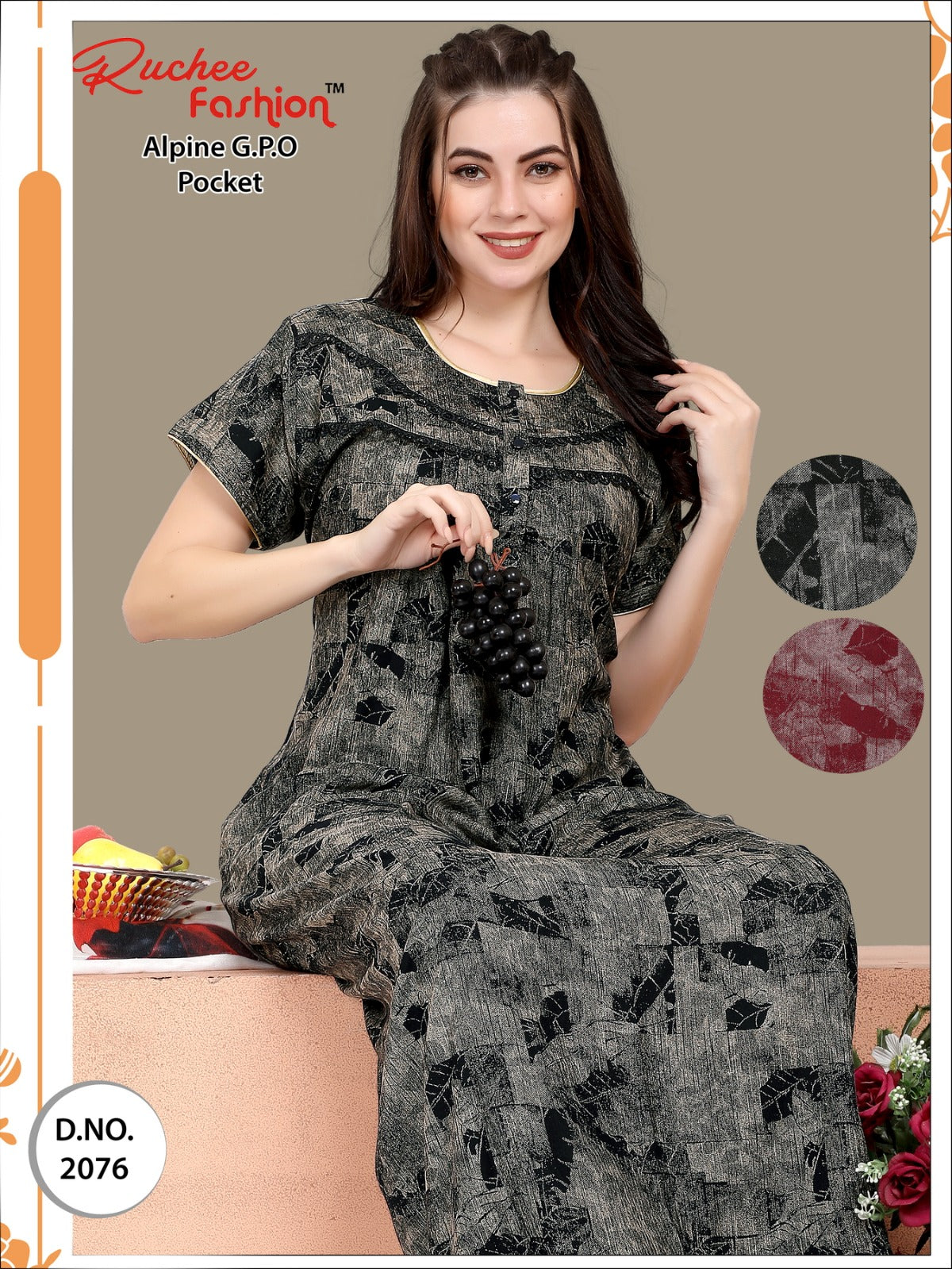 Alpine-2912 Ruchee Fashion Night Gowns