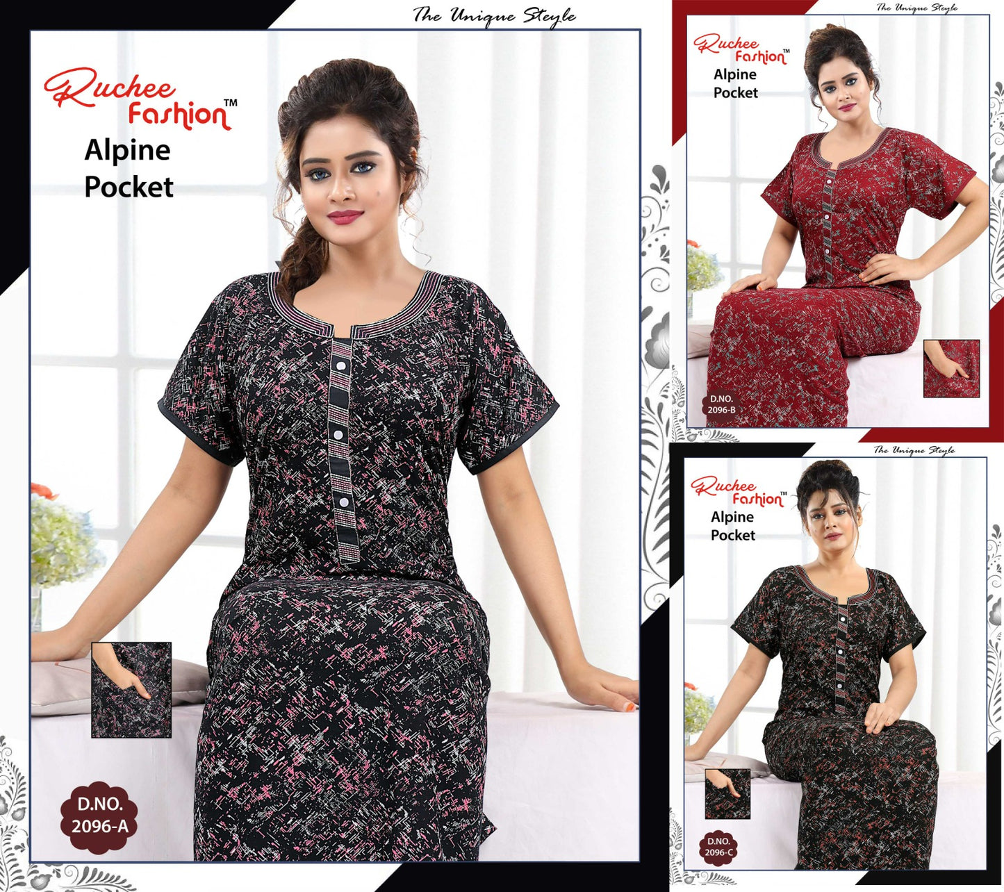 Alpine Pocket-0801 Ruchee Fashion Night Gowns