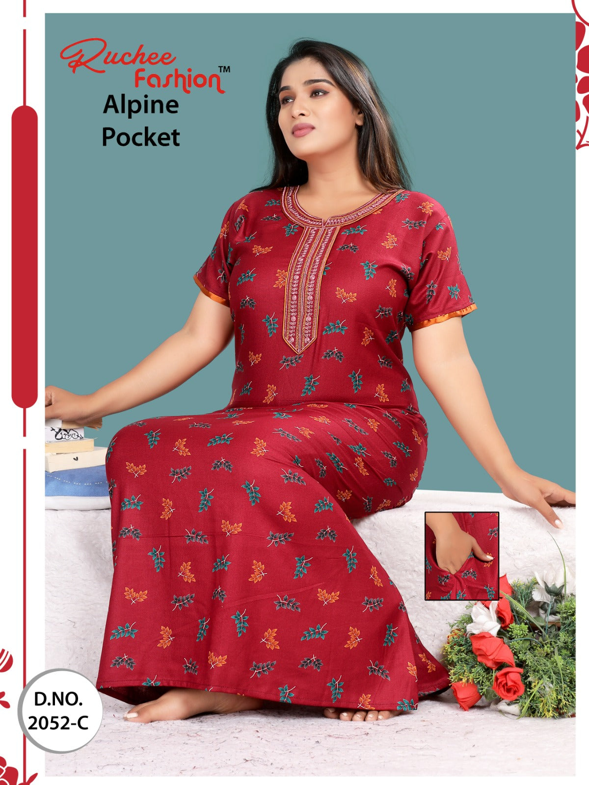 Alpine Pocket 0912 Ruchee Fashion Night Gowns