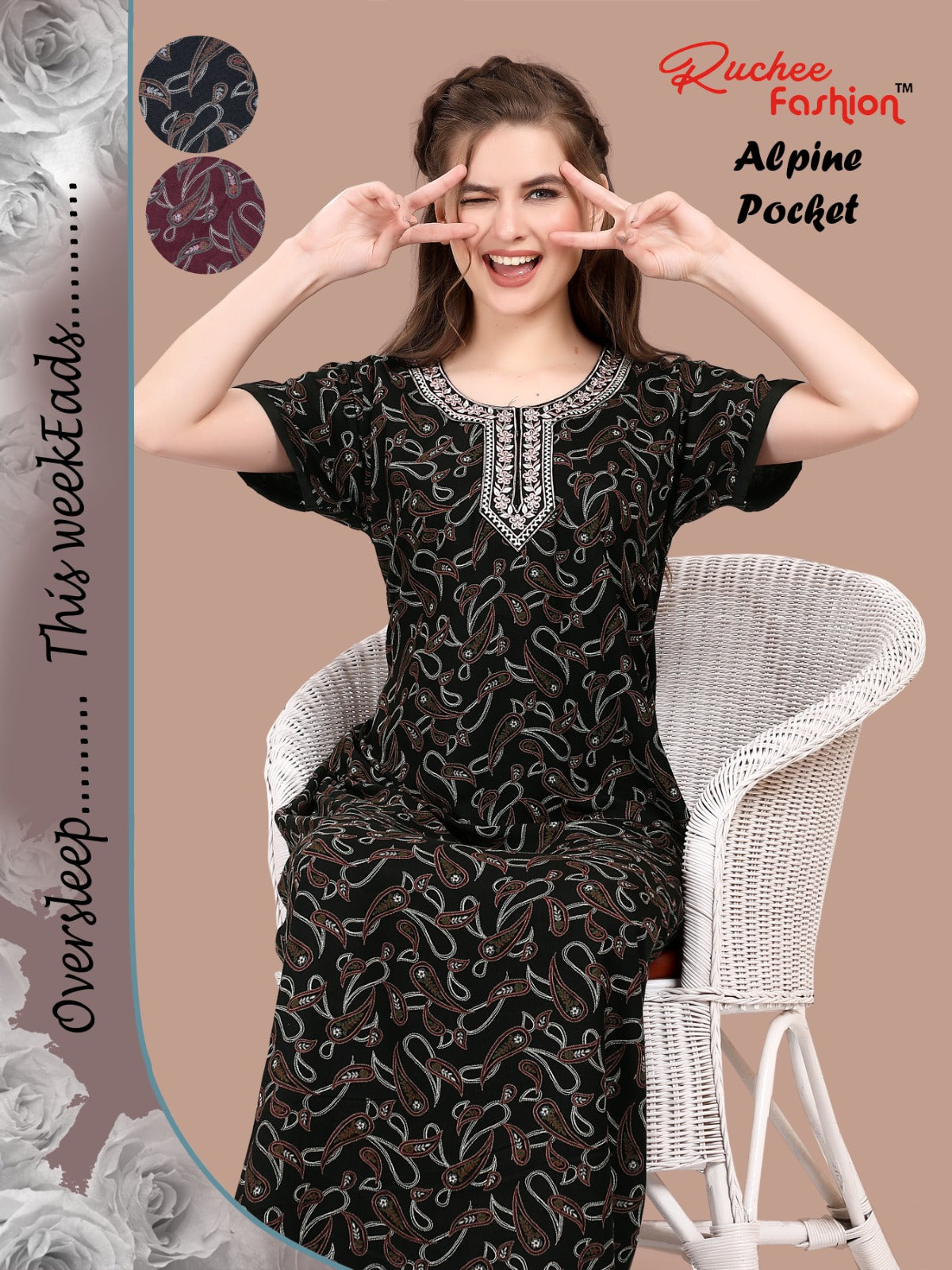 Alpine Pocket 1215 Ruchee Fashion Night Gowns