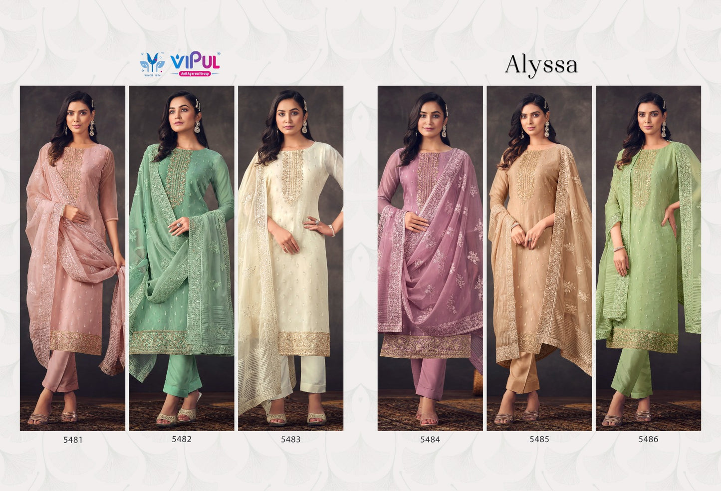 Alyssa Vipul Organza Pant Style Suits