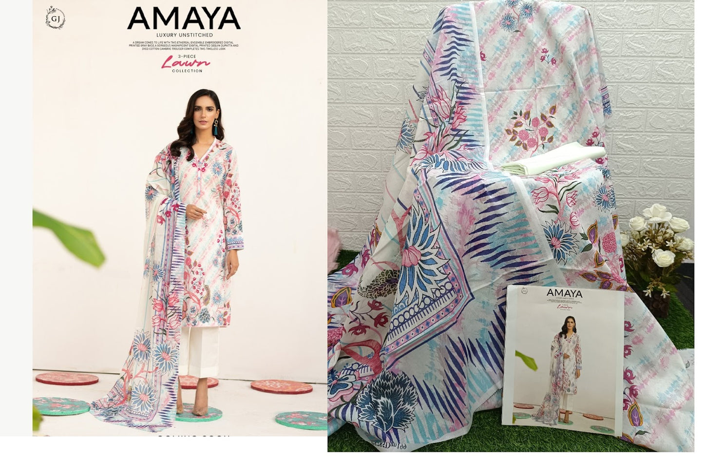 Amaya Gull Jee Lawn Original Pakistani Suits