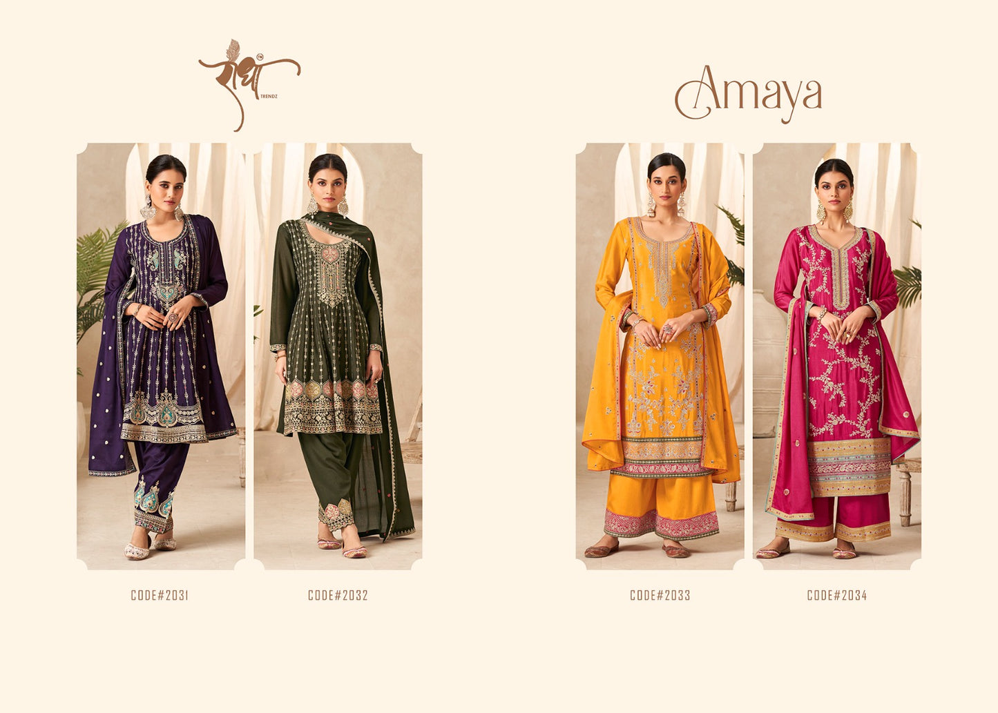 Amaya Radha Trendz Chinon Pakistani Readymade Suits