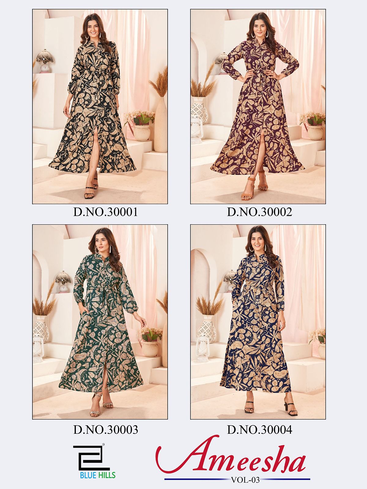 Ameesha Vol 3 Blue Hills Rayon One Piece