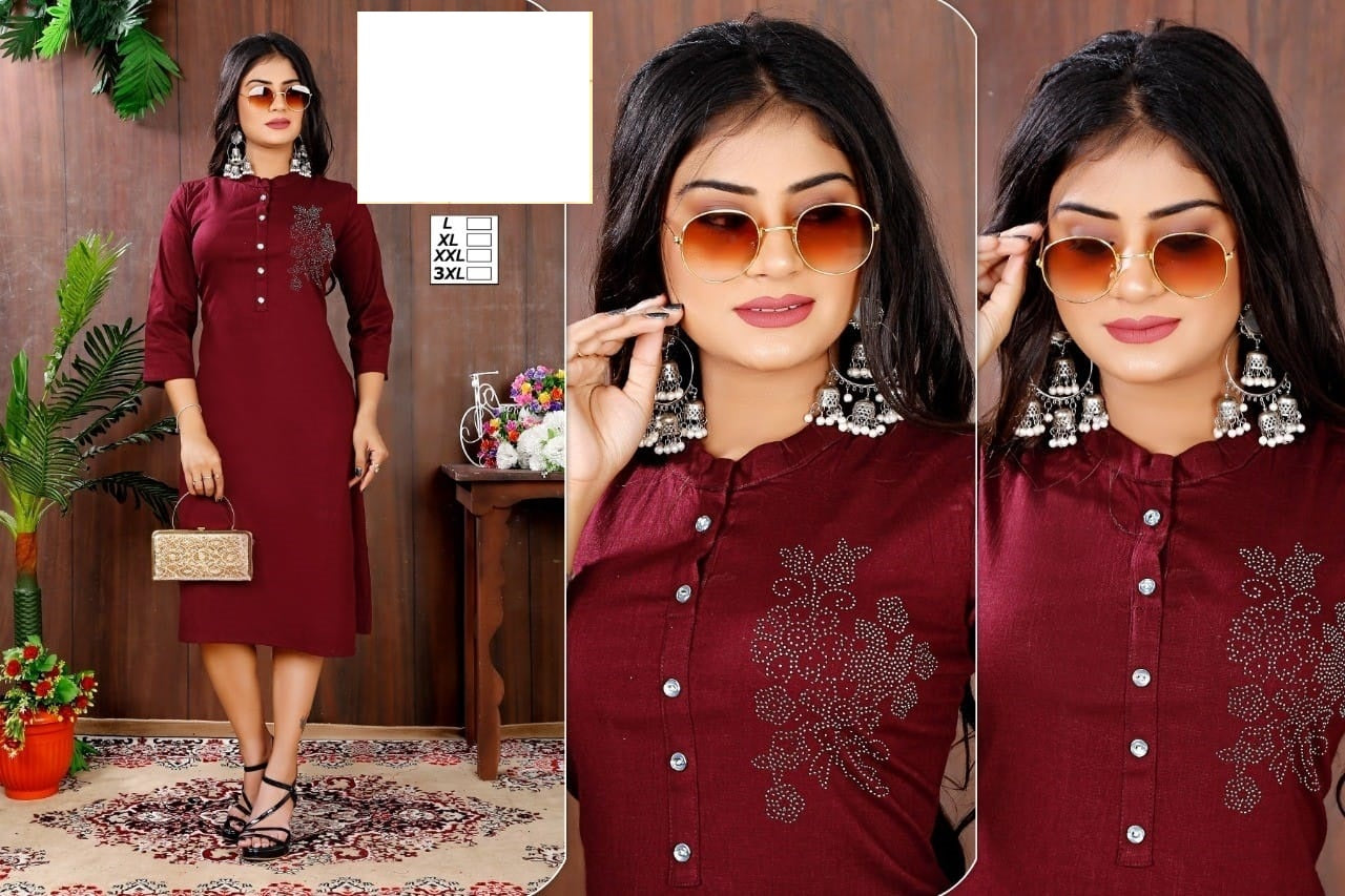 Amrita-A Zoya Lycra Knee Length Kurtis