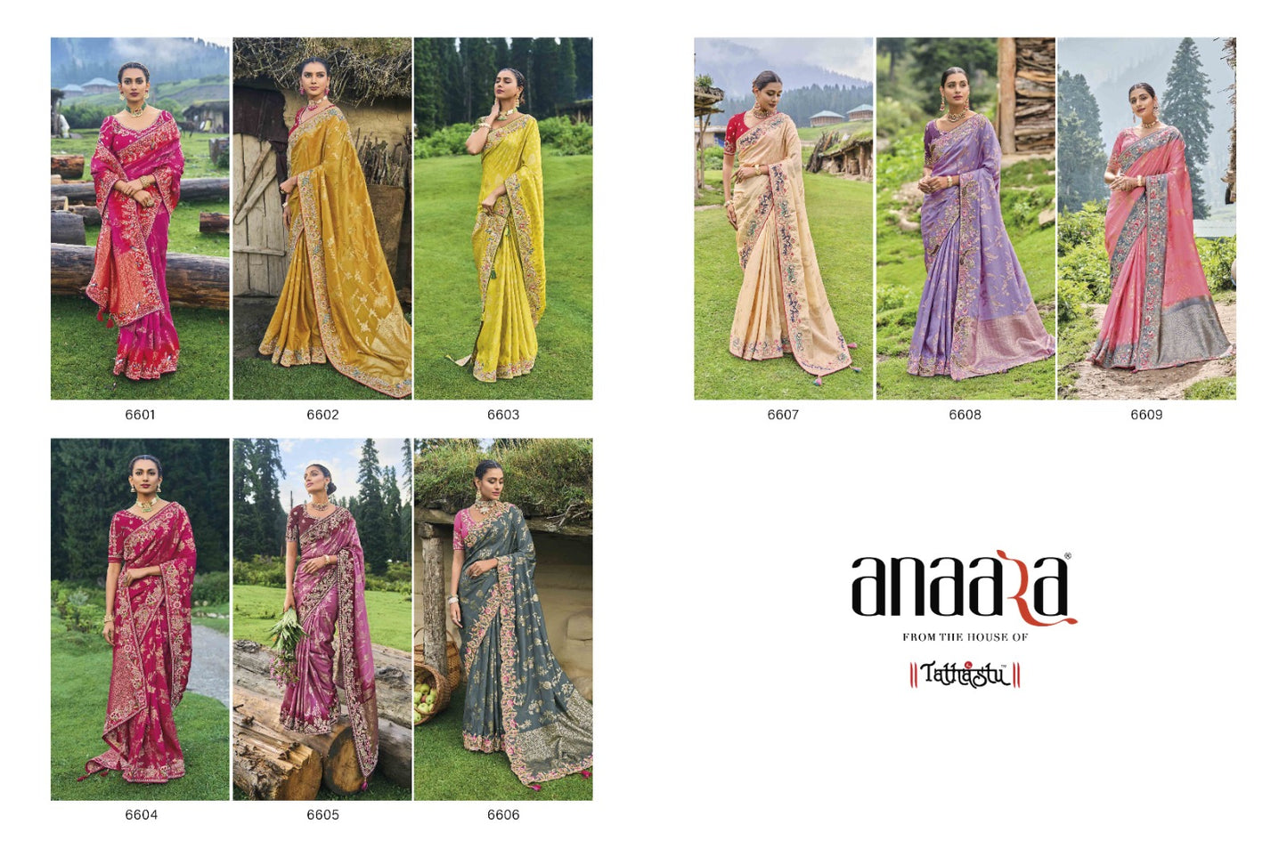 Anaara-6601 To 6609 Tathastu Dola Silk Sarees