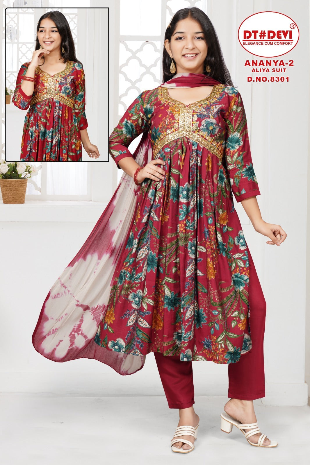 Ananya Vol 2-8301 Dt Devi Modal Girls Readymade Pant Suits