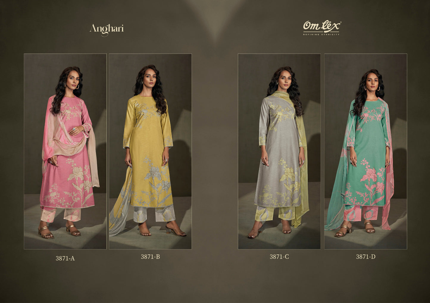 Anghari Omtex Linen Cotton Plazzo Style Suits