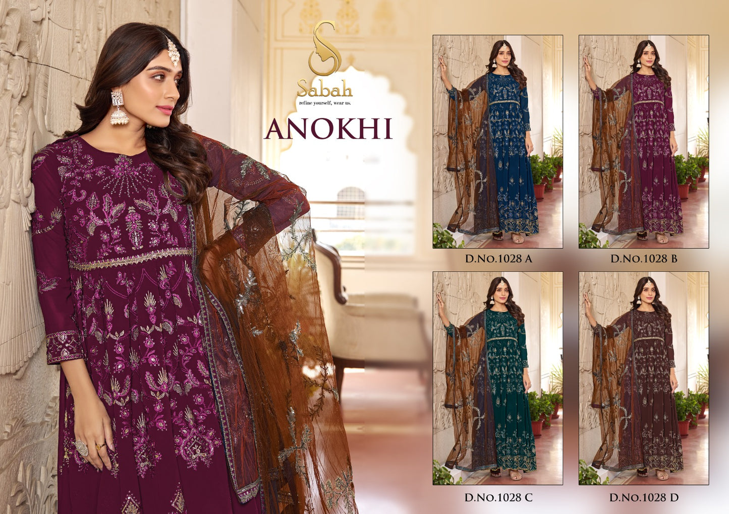 Anokhi Sabah Faux Georgette Anarkali Salwar Suits
