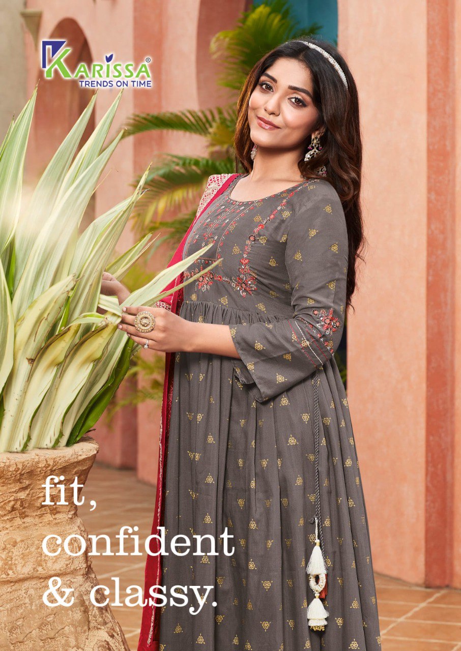 Anupama Karissa Muslin Gown Dupatta Set