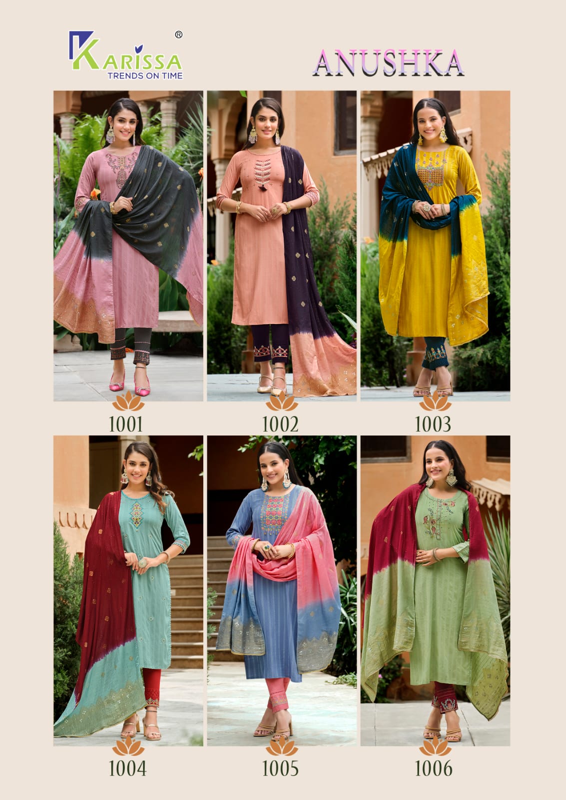 Anushka Karissa Viscose Rayon Readymade Pant Style Suits