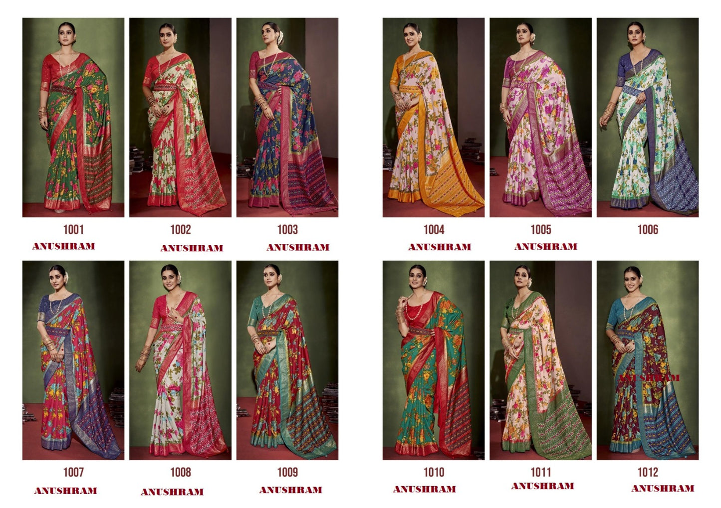 Anushram Shubh Shree Velvet Sarees