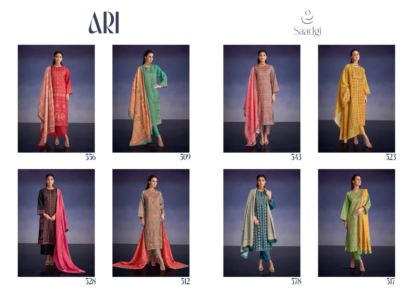 Ari Saadgi Pashmina Suits