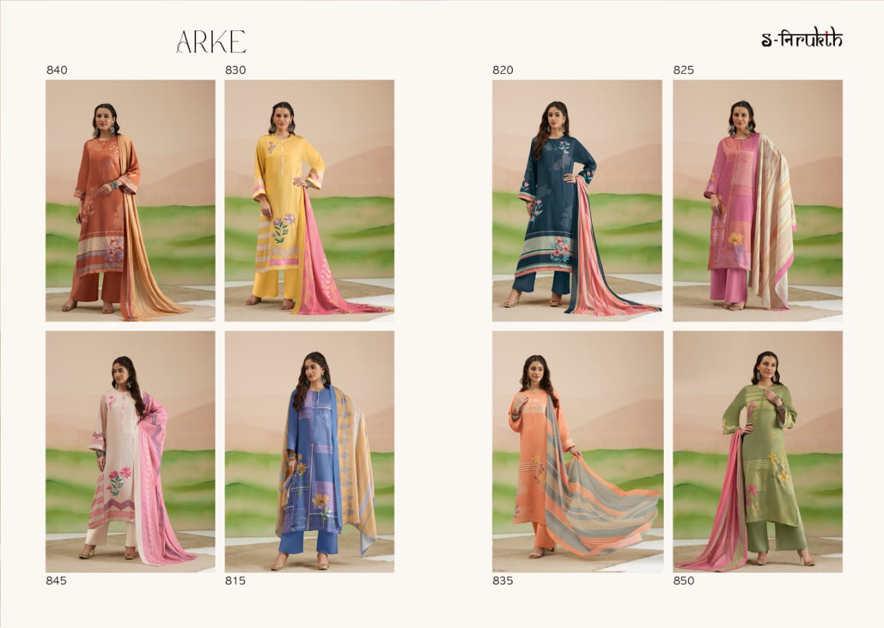 Arke S Nirukth Cotton Satin Plazzo Style Suits
