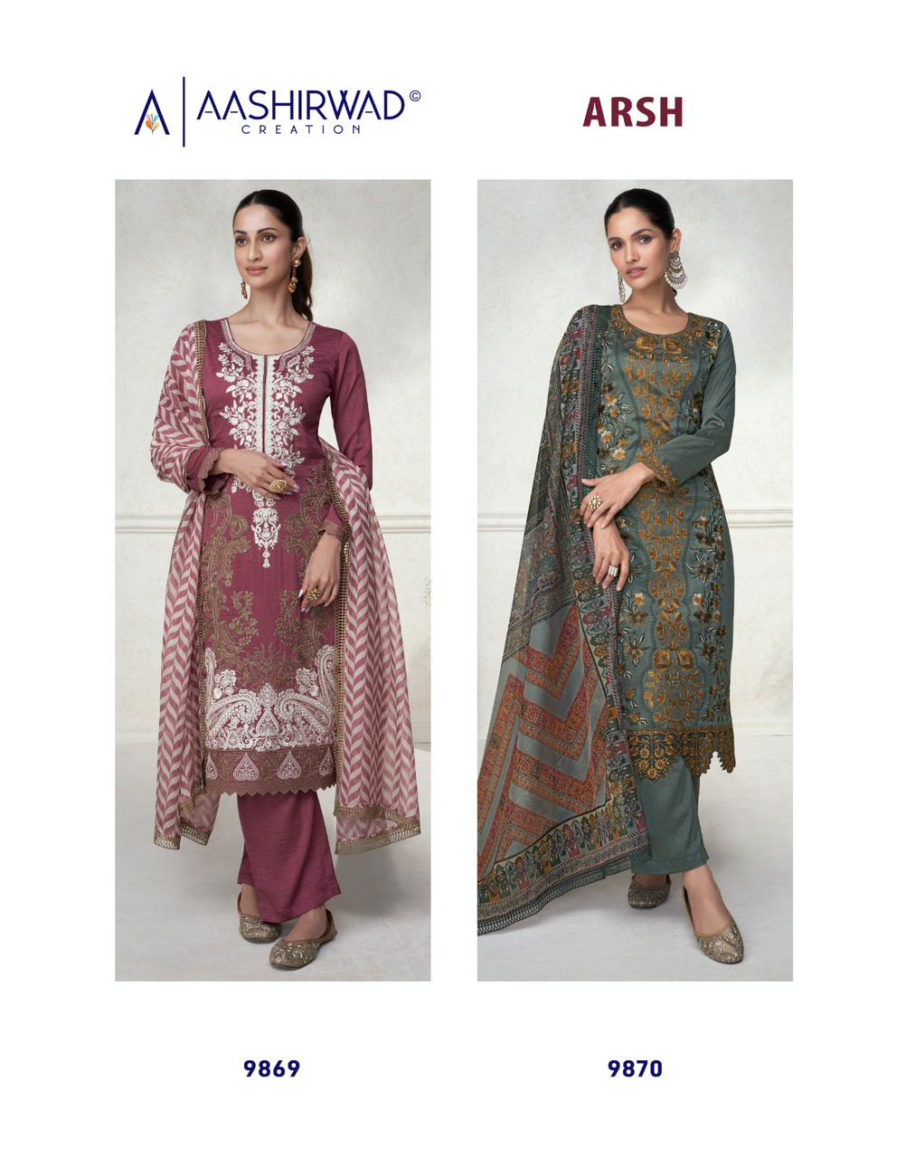 Arsh Aashirwad Creation Silk Readymade Pant Style Suits