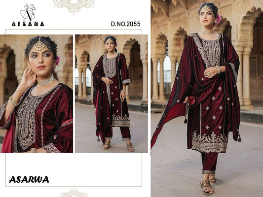 Asarwa Afsana Readymade Velvet Suits