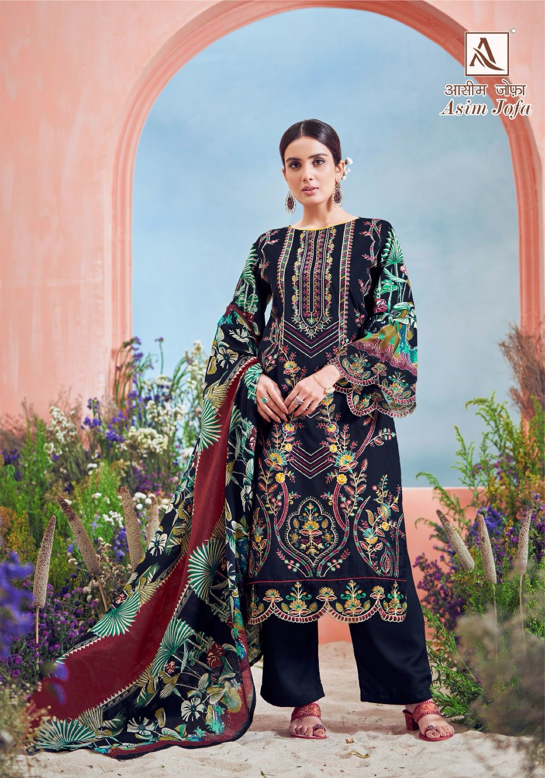 Asim Jofa Alok Cambric Cotton Karachi Salwar Suits