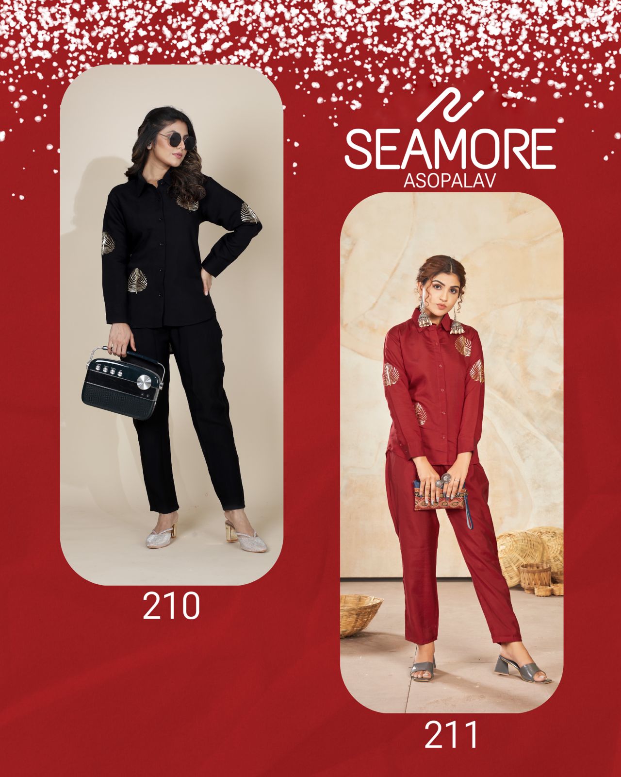 Asopalav Seamore Modal Silk Womens Shirt Pant Set
