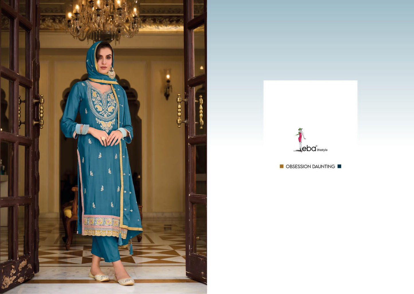 Ayat Eba Lifestyle Chinon Pant Style Suits