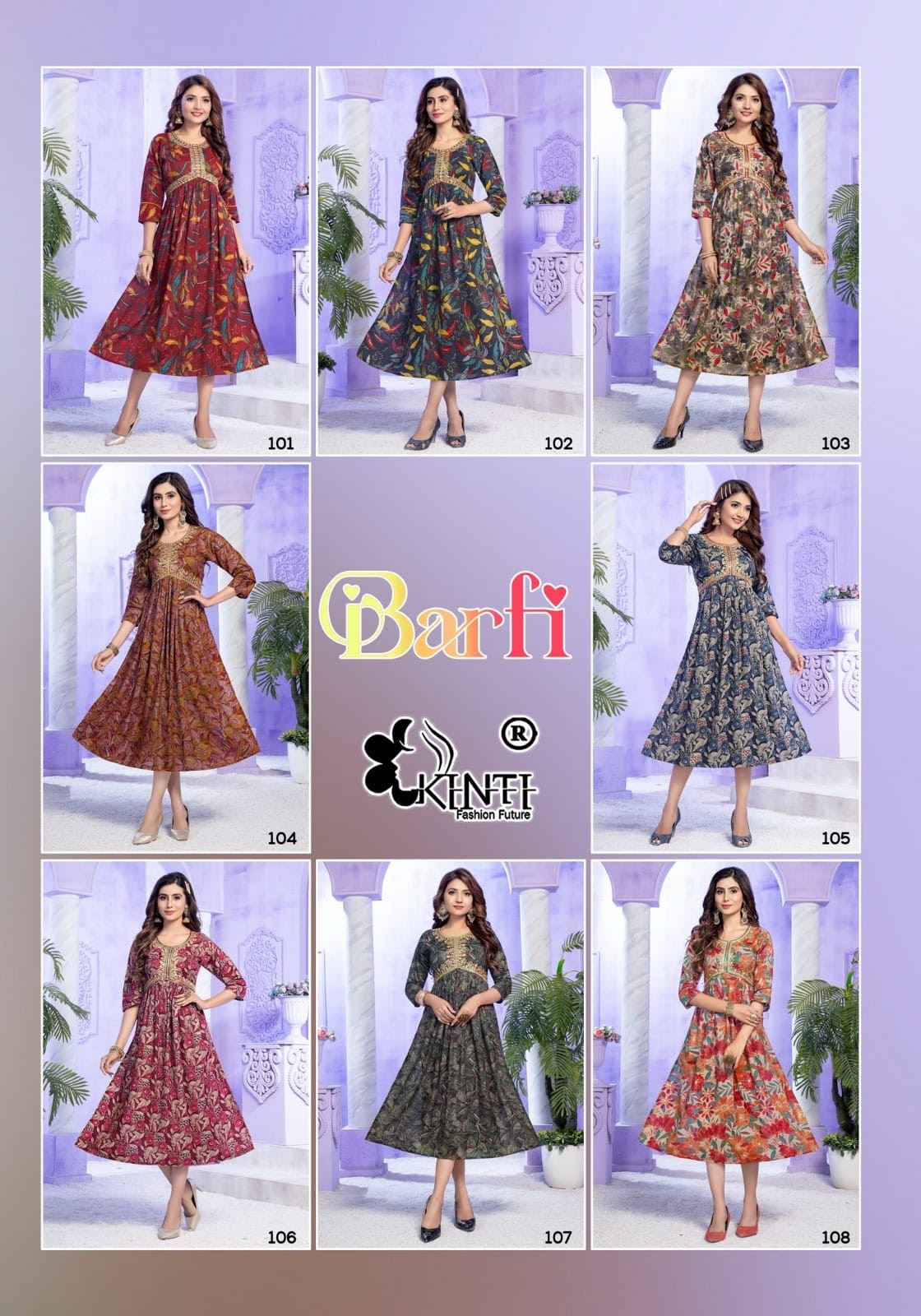 Barfi Kinti Capsule Naira Cut Kurtis