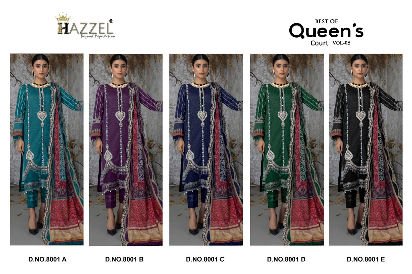 Best Of Queens Court Vol 8 Hazzel Cotton Pakistani Salwar Suits