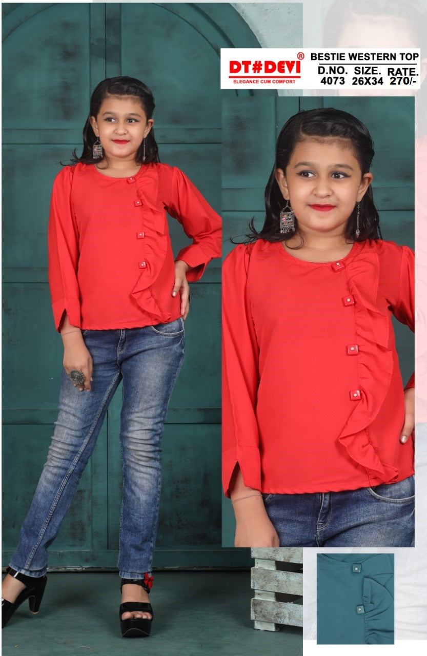 Bestie-S4073 Dt Devi Silk Girls Top