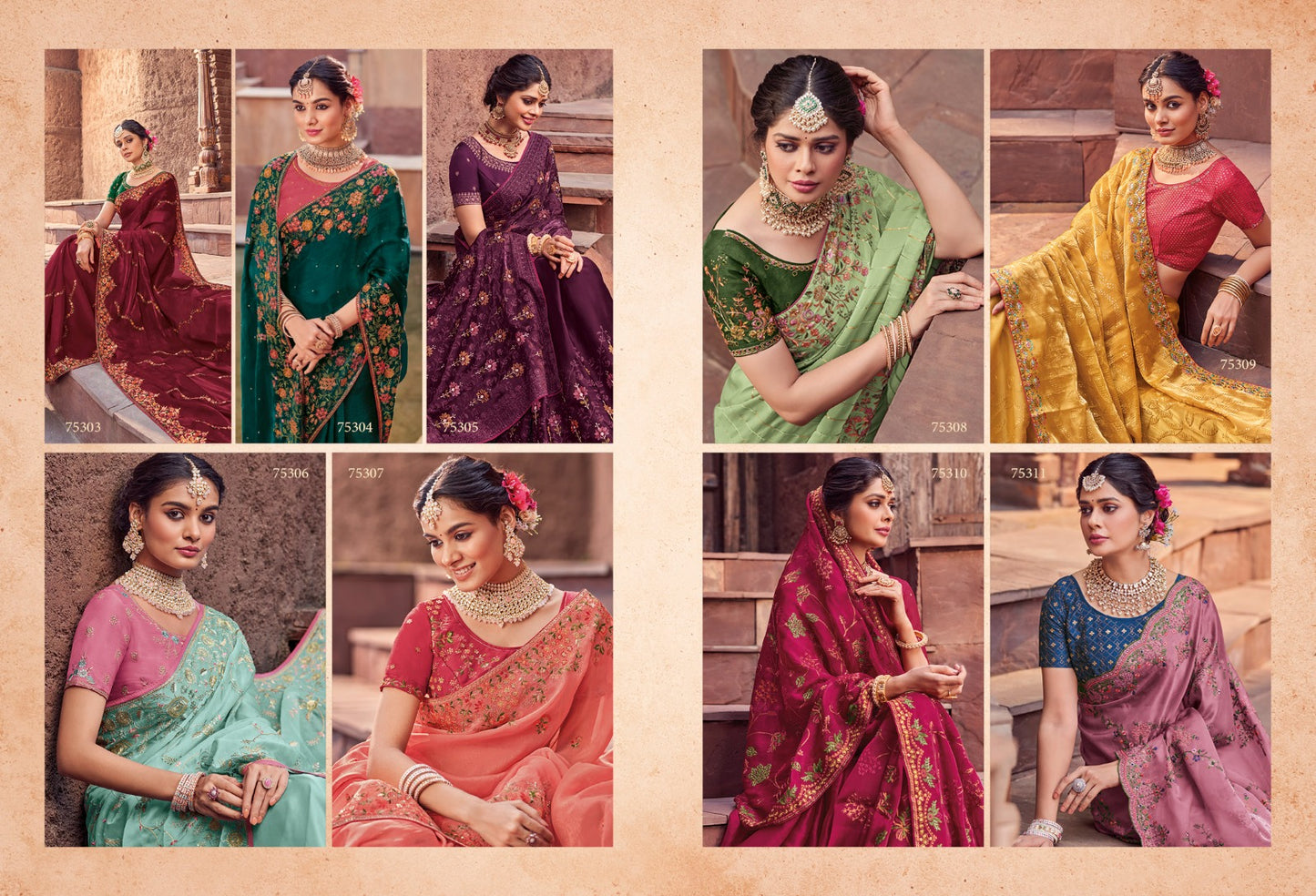 Bhagyashree Vol 2 Vipul Organza Sarees