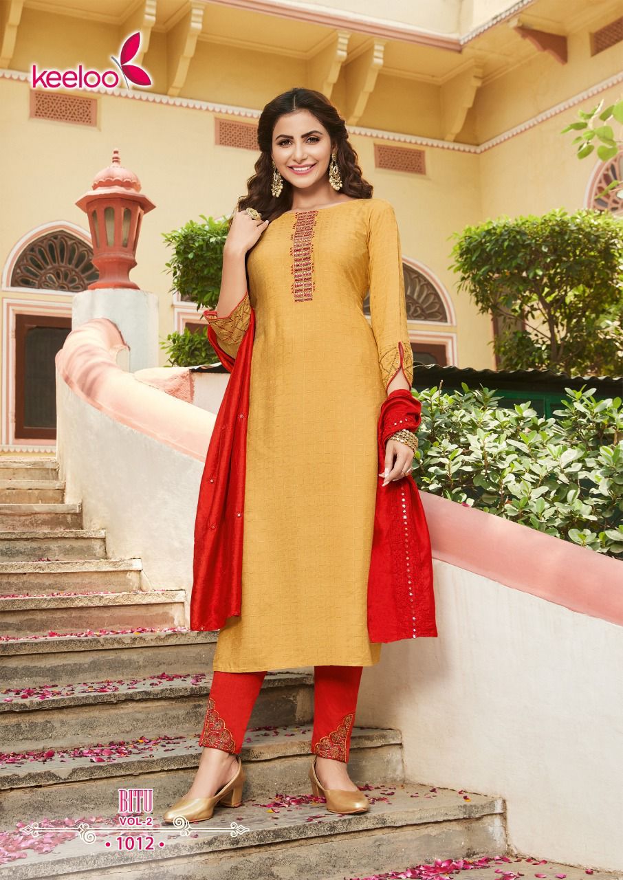 Bitu Vol 2 Keeloo Rayon Readymade Pant Style Suits