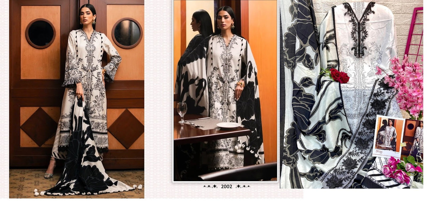 Bliss Vol 2 Shraddha Designer Lawn Cotton Pakistani Patch Work Suits