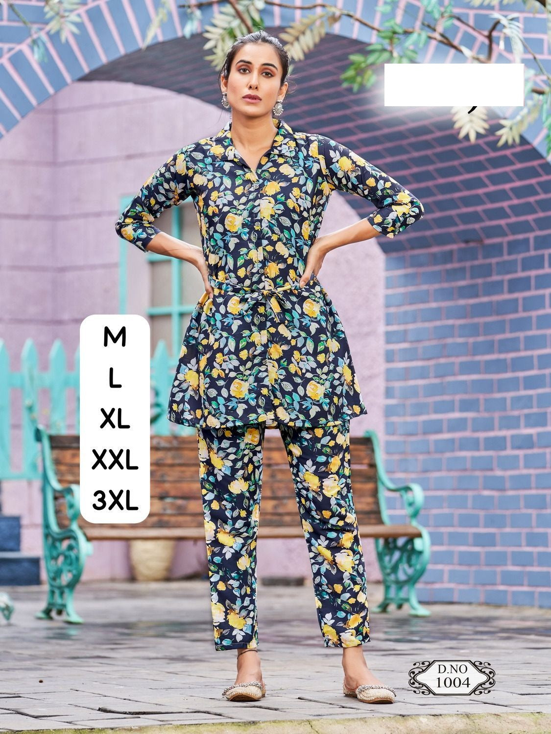 Blossom Bluehills Rayon Co Ord Set