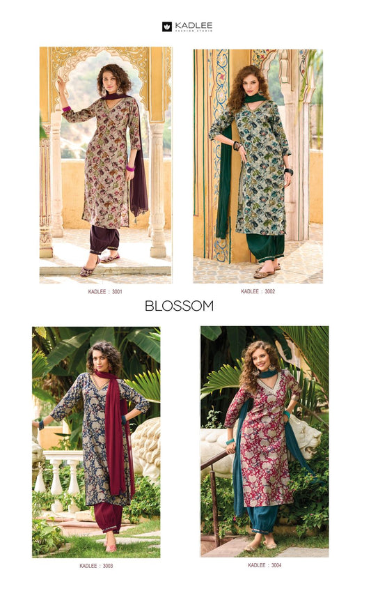 Blossom Kadlee Modal Cotton Afghani Readymade Suit