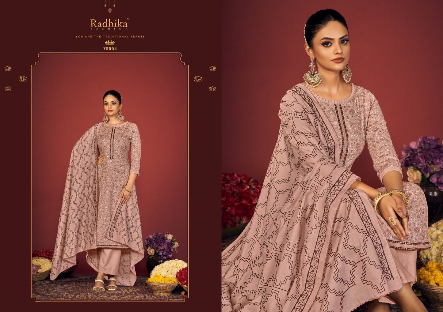 Blossom Vol 14 Radhika Fashion Cotton Pant Style Suits