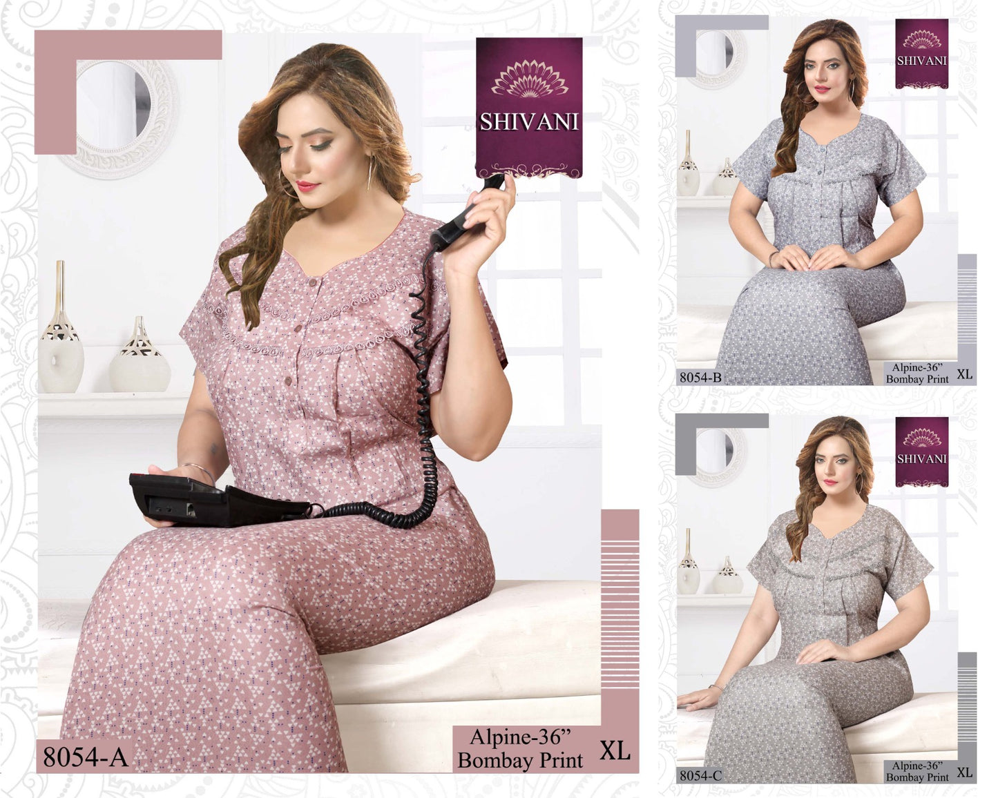 Bombay-1002 Shivani Night Gowns