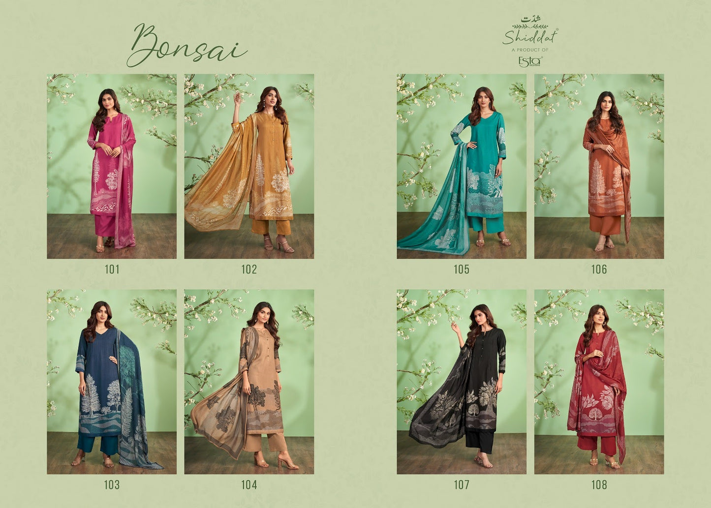 Bonsai Shiddat Pashmina Suits
