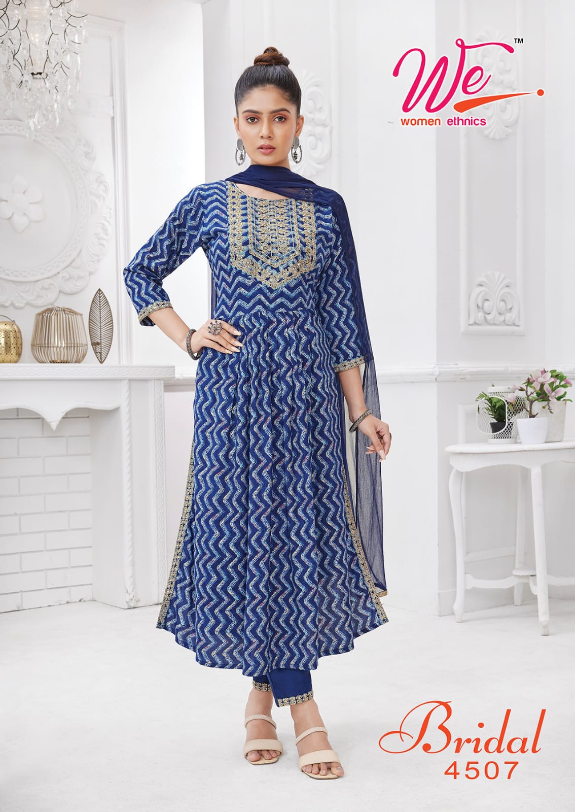 Bridal-We Women Ethnics Reyon Readymade Pant Style Suits