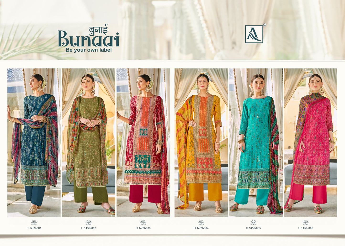 Bunaai Alok Viscose Modal Plazzo Style Suits