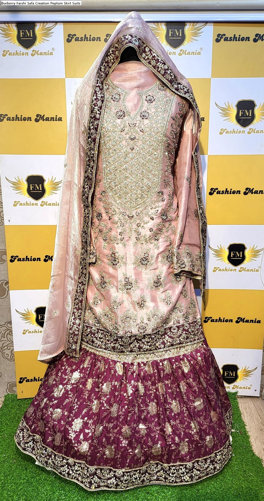 Burberry Farshi Safa Creation Peplum Skirt Suits