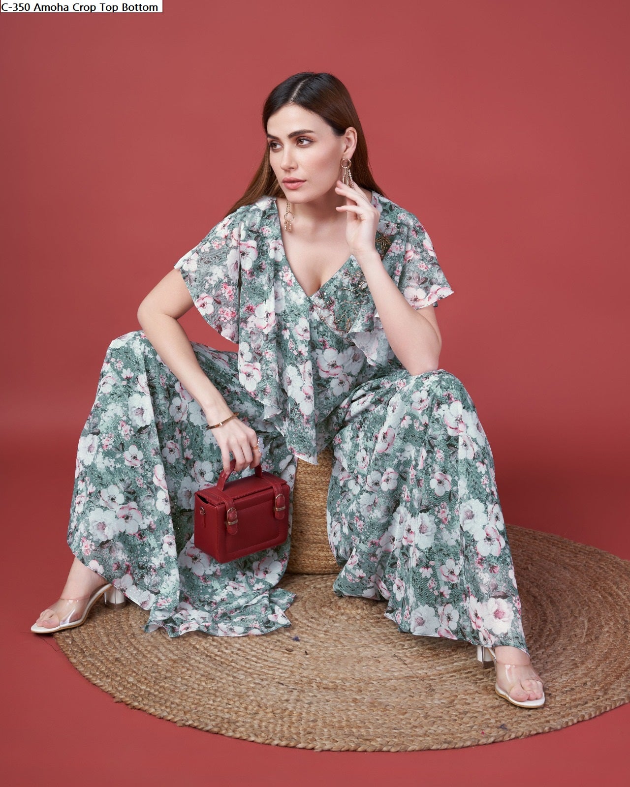 C-350 Amoha Crop Top Bottom