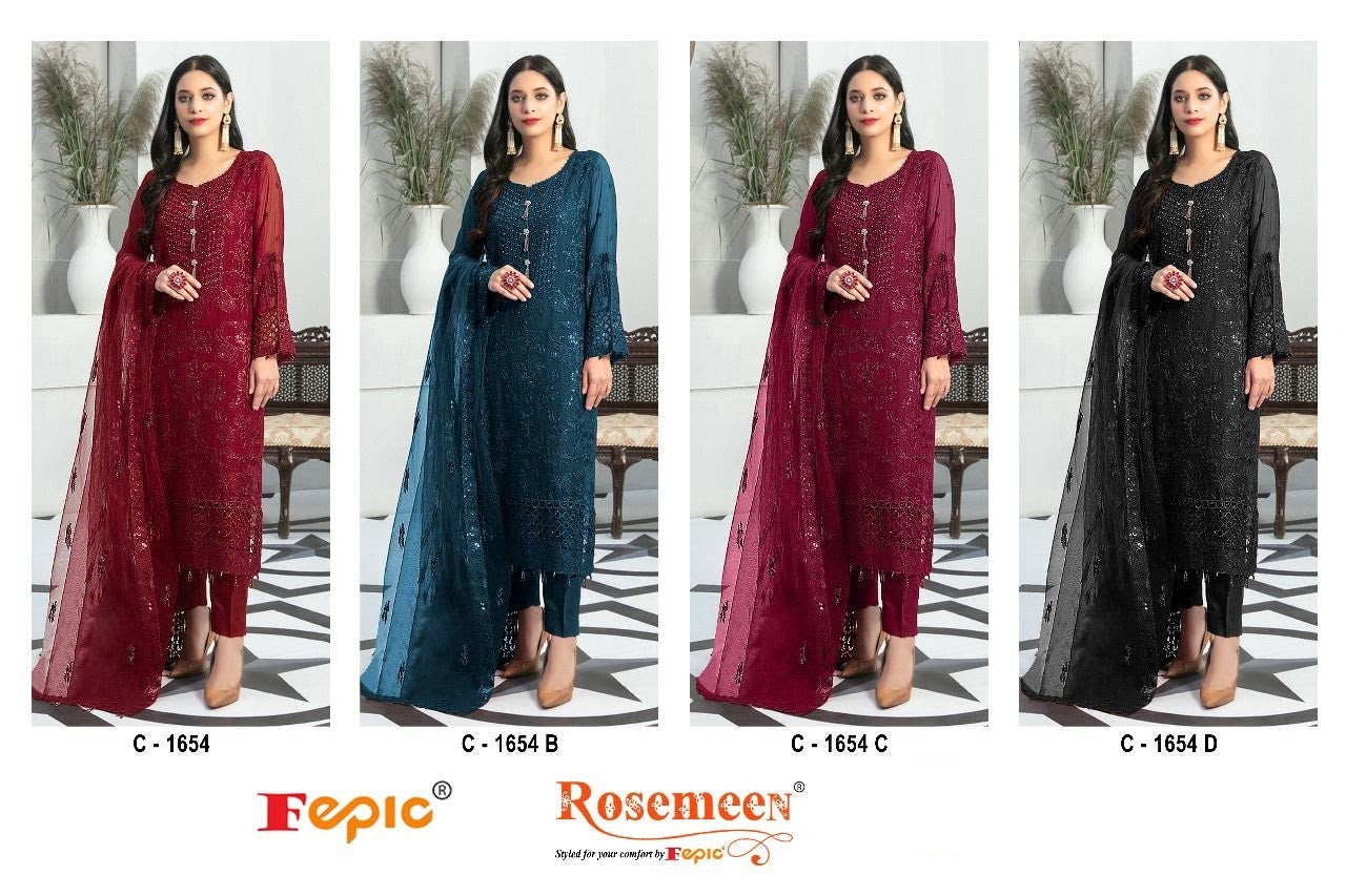 C 1654 Fepic Georgette Pakistani Salwar Suits