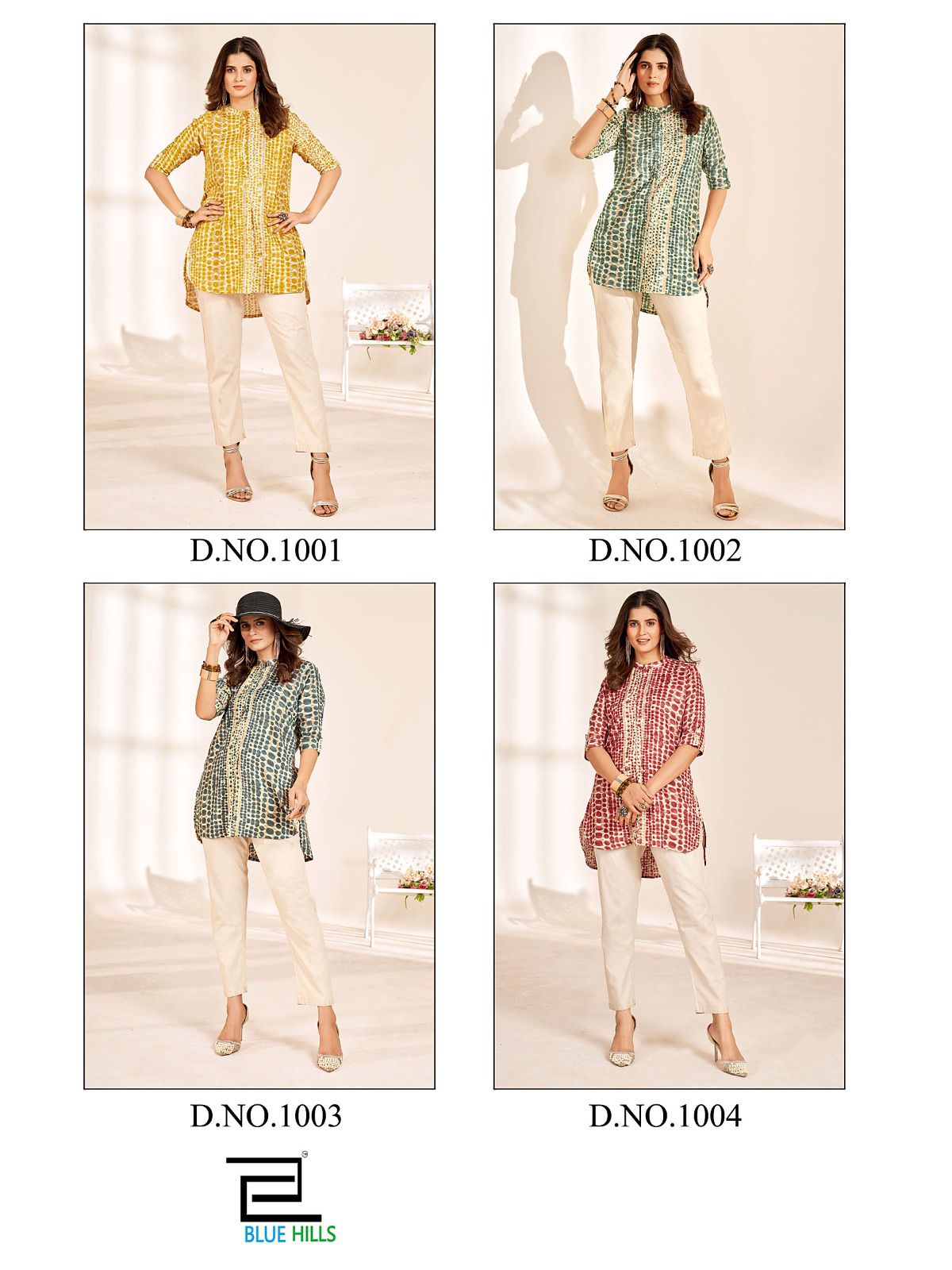 Cappuccino Blue Hills Rayon 14Kg Short Kurtis