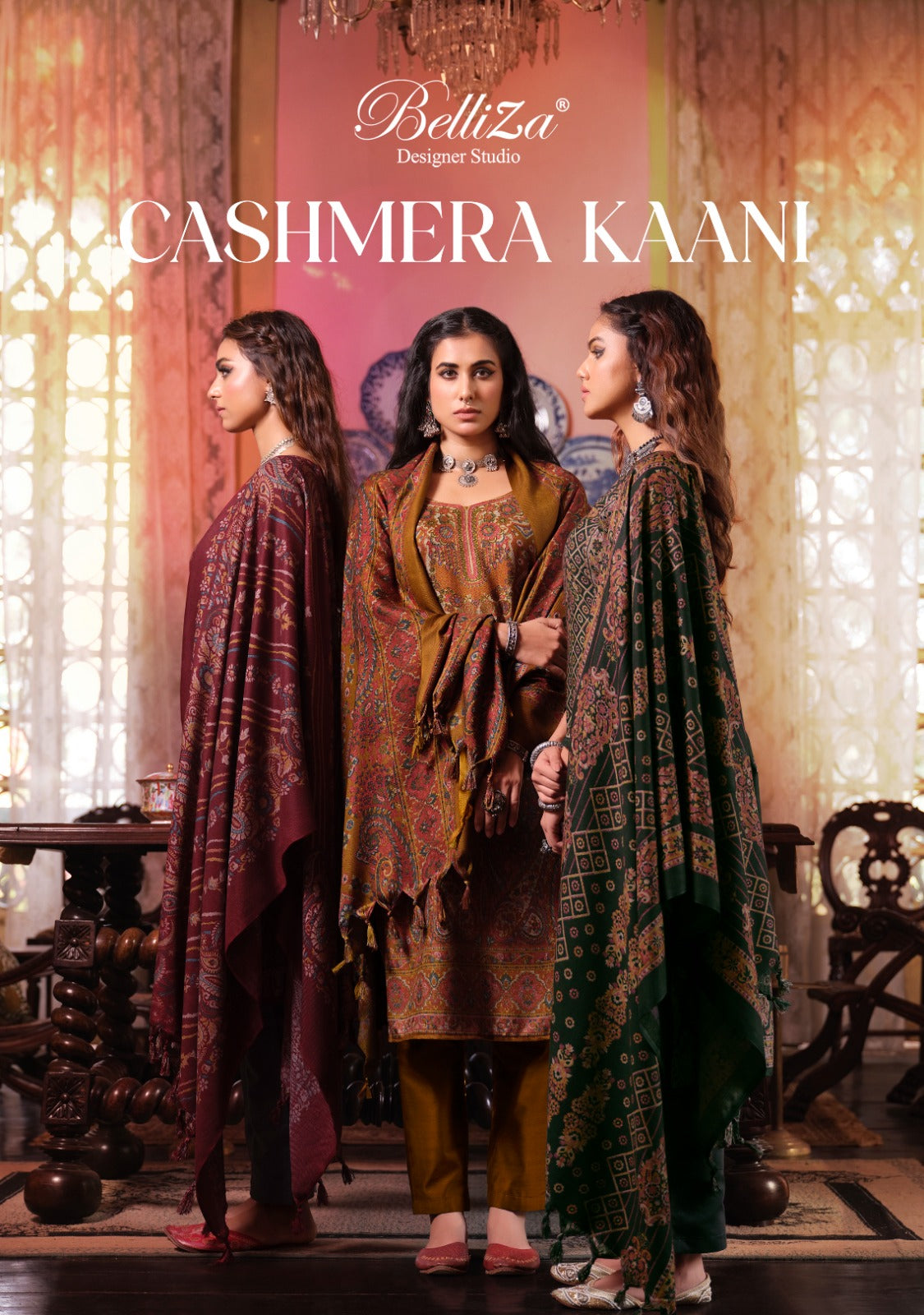 Cashmera Kaani Belliza Designer Studio Wool Pashmina Suits